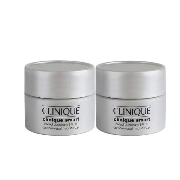 2-Pack Clinique Smart Broad Spectrum SPF 15 Custom-Repair Moisturizer for Dry Combination Skin, 0.5oz/15ml x 2 = 1.0 oz / 30 ml