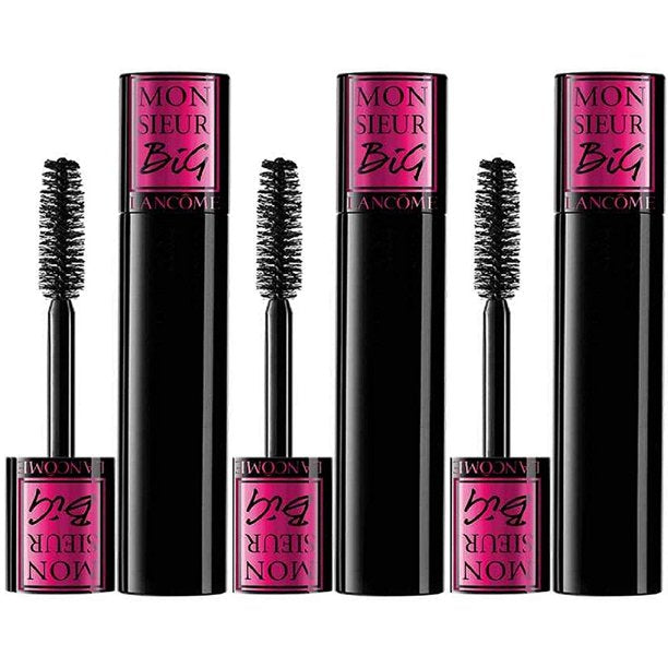 3-pack Lancome Monsieur Big Mascara, 01 Black, 0.06oz/2ml x 3 = 0.18oz/6ml
